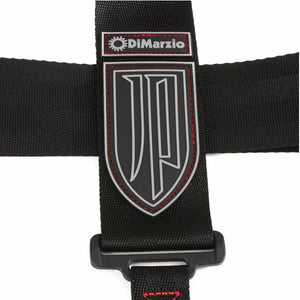 NEW DiMarzio DD2200JPBKRD John Petrucci ClipLock Strap Black Nylon Red Stitching