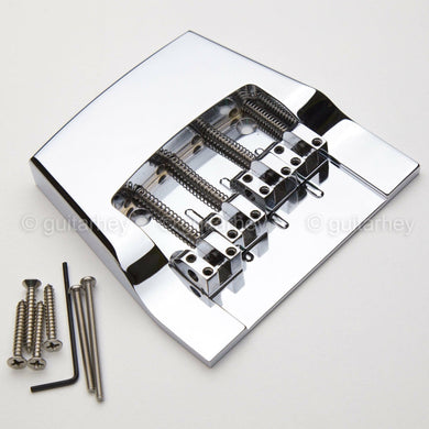 NEW Hipshot 4 String Rickenbacker Replacement Bass Bridge Aluminum - CHROME