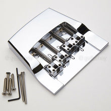 Load image into Gallery viewer, NEW Hipshot 4 String Rickenbacker Replacement Bass Bridge Aluminum - CHROME