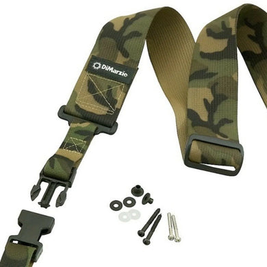 NEW DiMarzio DD2200CM 2 Inch ClipLock Guitar Strap Quick Release - CAMOUFLAGE