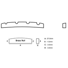 Carregar imagem no visualizador da galeria, NEW High Quality Slotted Nut For Bass 37mm Curved Top &amp; Bottom - Japan - BRASS