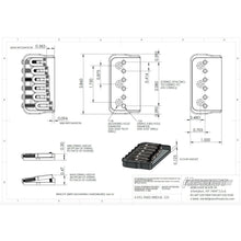 Load image into Gallery viewer, USA Hipshot 41060N 6 Strings Hardtail Fixed Bridge .125&quot; Floor Height - NICKEL