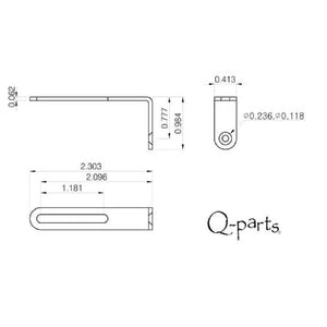 NEW Q-Parts Aged Collection Pickguard Bracket For Les Paul - DISTRESSED NICKEL