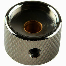 Load image into Gallery viewer, NEW (1) Q-Parts Guitar Knob Black Chrome, ACRYLIC PURPLE PEARL on Dome KBD-0067