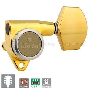 NEW Gotoh SG301-01 MGT Magnum Lock Tuners L3+R3 TUNING Keys w/ screws 3x3 - GOLD