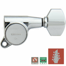 Carregar imagem no visualizador da galeria, NEW Gotoh SG381 7-String SET L4+R3 Set Tuners w/ SMALL Buttons 4x3 - CHROME