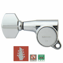 Load image into Gallery viewer, NEW Gotoh SG381-07 L3+R4 - 7-String SET Set Tuners w/ SMALL Buttons 3x4 - CHROME