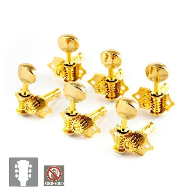 NEW Gotoh SE770-05M OPEN-GEAR Tuning Keys L3+R3 w/ screws 3x3 Tuners - GOLD
