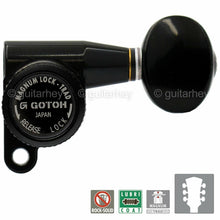 Load image into Gallery viewer, NEW Gotoh SG360-05 MGTB Locking Tuners Set w/ SMALL OVAL Buttons 3x3 - BLACK