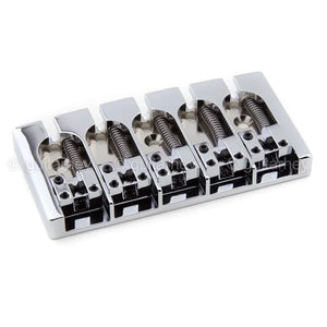 NEW Hipshot 5A500AC 5-String A Style Aluminum Bass Bridge .708" Spacing - CHROME