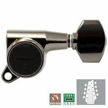 Load image into Gallery viewer, NEW Gotoh SG381-07 L4+R4 Guitar Tuners 8-String SMALL Buttons 4x4 - COSMO BLACK