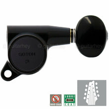 Load image into Gallery viewer, NEW Gotoh SG381-05 L4+R4 Guitar Tuners 8-String Set OVAL Buttons 4x4 - BLACK