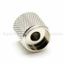 Load image into Gallery viewer, NEW (1) BRASS Flat Barrel Knobs for Bass &amp; Guitar 6.35mm ID 1/4&quot; USA - NICKEL