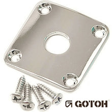 Carregar imagem no visualizador da galeria, NEW Gotoh JCB-4 Les Paul Jack Plate Square Curved for Les Paul Guitar - NICKEL