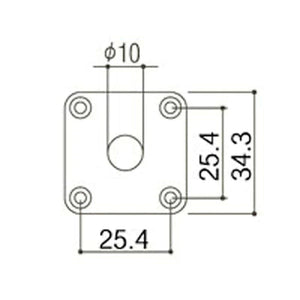 NEW Gotoh JCB-4 Les Paul Jack Plate Square Curved for Les Paul Guitar - NICKEL