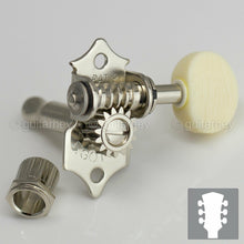 Load image into Gallery viewer, NEW Gotoh SE700-M5 OPEN-GEAR Tuning Keys L3+R3 w/ IVORY Buttons 3x3 - NICKEL