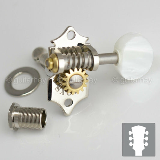 NEW Gotoh SXN510V-P5W Electric/Acoustic Guitar Premium Tuners PEARL 3x3 - NICKEL