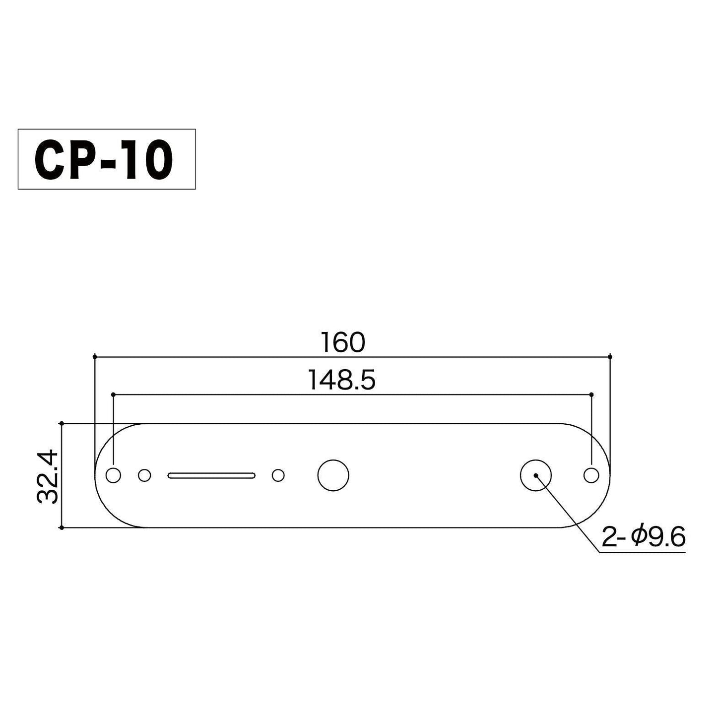 NEW Gotoh CP10 RELIC Factory Aged Chrome Control Plate, Fender Telecaster Tele