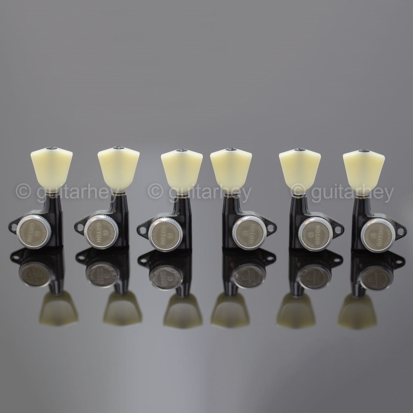 NEW Gotoh SG301-P4N MGT Magnum Locking Tuners TRAD Keystone Buttons 3x3 - BLACK