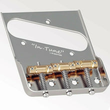 Load image into Gallery viewer, NEW Gotoh BS-TC1S Steel Tele Bridge, Cut Down Sides, Brass Saddles - CHROME