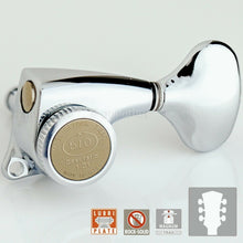 Carregar imagem no visualizador da galeria, NEW Gotoh SGL510Z-L5 MGT DELTA Locking Tuning Keys, 21:1 Ratio Set 3x3 - CHROME