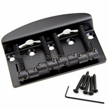 Load image into Gallery viewer, NEW Hipshot 4-String Vintage Bass Bridge .669&quot; String Spacing Quick Load - BLACK