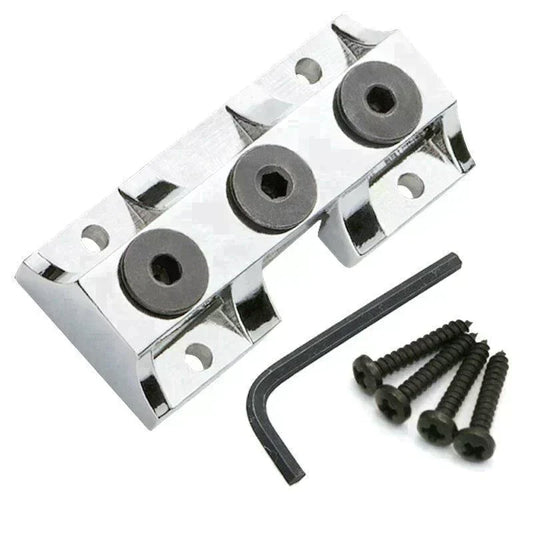 NEW Kahler® Style Locking Clamp for guitar, Behind the Nut, with Screws - CHROME