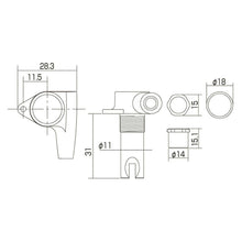 Load image into Gallery viewer, NEW Gotoh GB707 Bass Machine Heads 4-in-line Tuners TREBLE SIDE, Lefty - BLACK