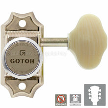 Load image into Gallery viewer, NEW Gotoh SD90-M6 MGT MAGNUM LOCKING Tuners L3+R3 Victorian IVORY 3x3 - NICKEL