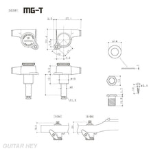 Carregar imagem no visualizador da galeria, Gotoh SG381-05 MGT 6 In-Line Set MAGNUM Locking OVAL Button LEFT-HANDED - CHROME