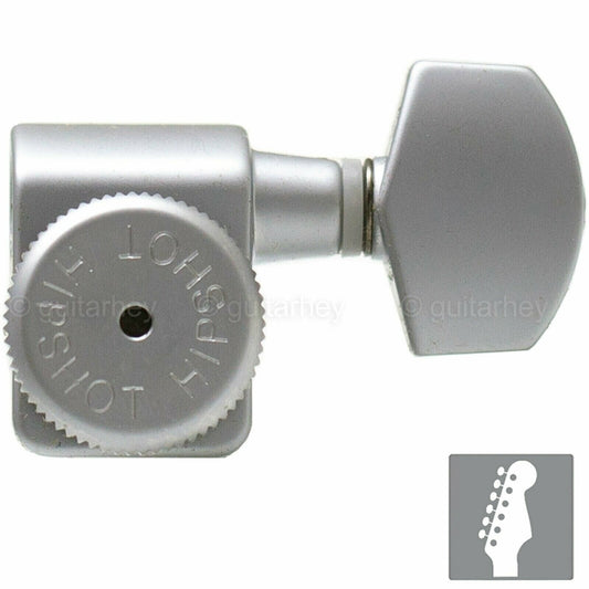 NEW Hipshot Non-Staggered Tuners Kit Fender® Directrofit™ LOCKING - SATIN CHROME