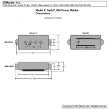 Carregar imagem no visualizador da galeria, NEW DiMarzio DP122 DiMarzio Model P Jazz for PB Fender Style Bass Pickup - BLACK