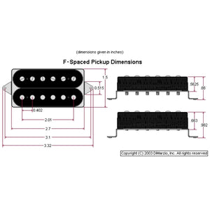 NEW DiMarzio DP159 Evolution® Bridge Guitar Humbucker F-Spaced - BLACK