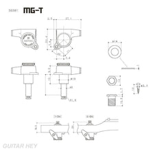 Load image into Gallery viewer, NEW Gotoh SG381 MGT 6 In-Line Set MAGNUM Locking PEARLOID LEFT-HANDED - CHROME