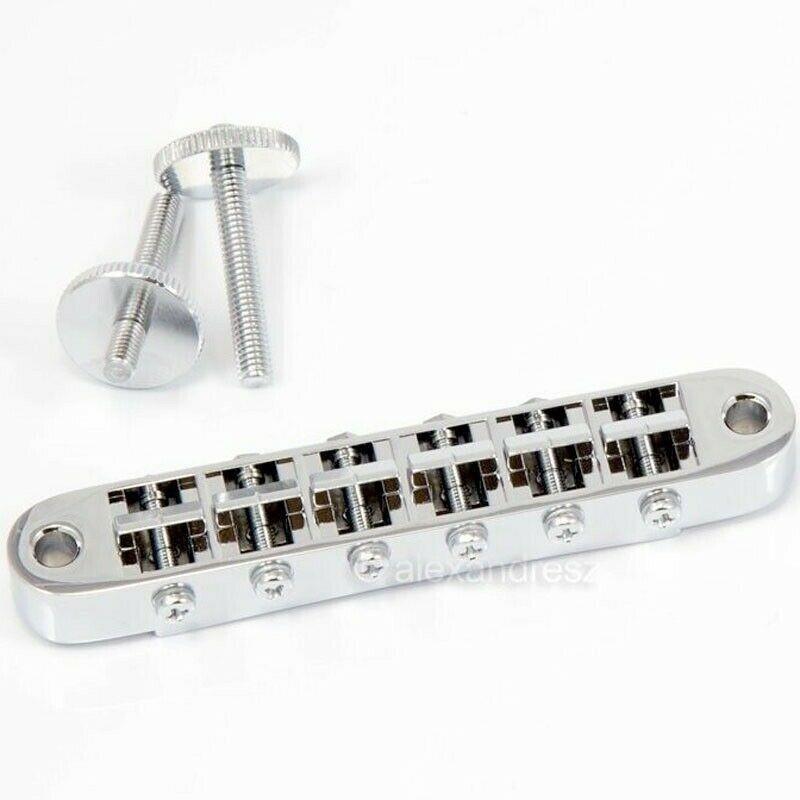 NEW Gotoh GE103B-BS Nashville Tune-o-matic Bridge w/ BRASS Saddles - CHROME