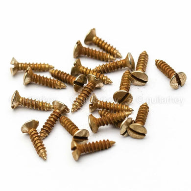 (20) MASTER RELIC Slotted Pickguard Screws for Fender 50's 3x12mm - AGED NICKEL