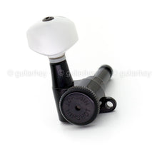 Carregar imagem no visualizador da galeria, NEW Hipshot 6-in-Line Schaller Mini M6 Style PEARLOID Buttons STAGGERED - BLACK