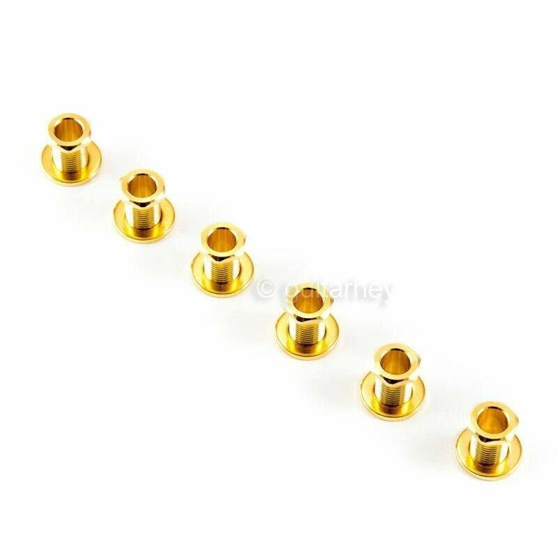 NEW Hipshot 6-In-Line LOCKING Non-Staggered Half Moon Pearl, TREBLE SIDE - GOLD