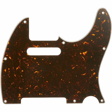 TORTOISE-WHITE 8-Hole 4-Ply Pickguard for Fender Telecaster Tele - Made In Japan