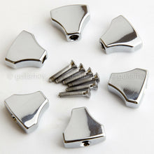 Carregar imagem no visualizador da galeria, NEW (6) HS Guitar Buttons for Hipshot Tuners fit Grover 102 &amp; 205 - CHROME