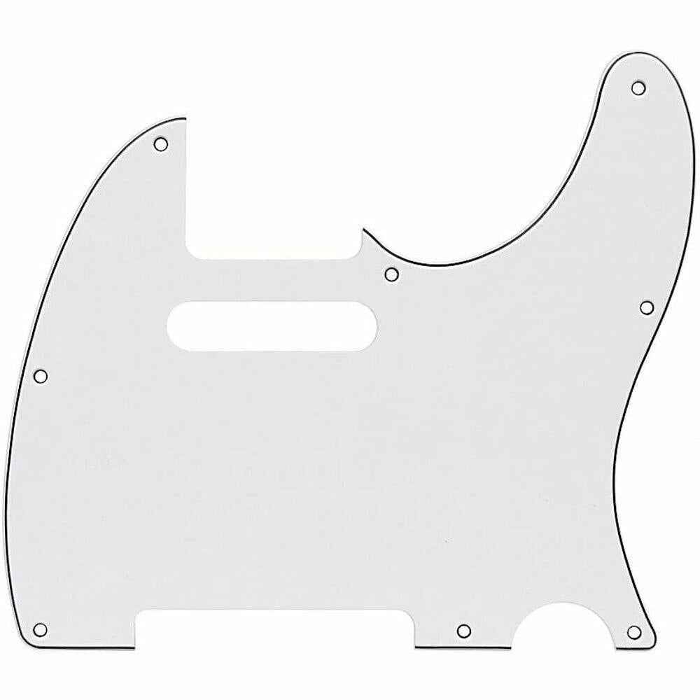 NEW WHITE 8-Hole 3-Ply Pickguard for Fender Telecaster Tele - Made In Japan