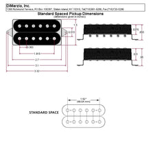 Carregar imagem no visualizador da galeria, Captador DiMarzio DP103 PAF 36th Anniversary Neck (Braço) Espaçamento Standard – PRETO/CREME (ZEBRA)