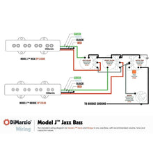 Carregar imagem no visualizador da galeria, NEW DiMarzio DP123 Model J Pair Original Fender Jazz Bass Bridge &amp; Neck - BLACK