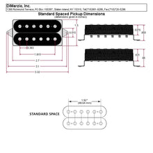 Carregar imagem no visualizador da galeria, NEW DiMarzio DP259 Titan Bridge Guitar Humbucker Standard Spaced - BLACK