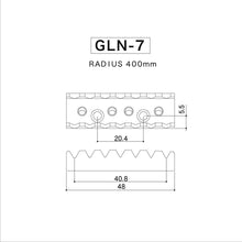 Load image into Gallery viewer, NEW Gotoh GLN-7 Locking Nut 7-String - Top Mount Type - 48mm Width - BLACK