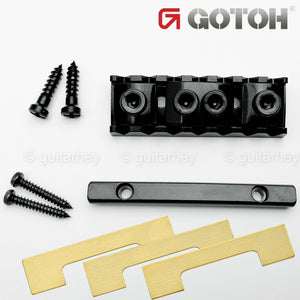 NEW Gotoh GLN-7 Locking Nut 7-String - Top Mount Type - 48mm Width - BLACK