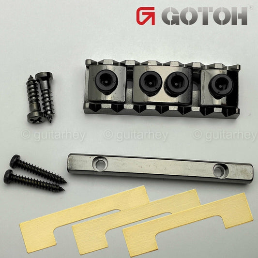 NEW Gotoh GLN-7 Locking Nut 7-String - Top Mount Type - 48mm Width - COSMO BLACK