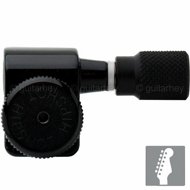 NEW Hipshot STAGGERED Tuners Fender® Directrofit™ LOCKING IND Buttons - BLACK