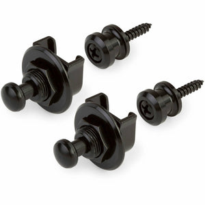 NEW Grover Quick-Release Strap Locks Straplocks For Guitar/ Bass - Pair - BLACK