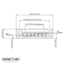 Load image into Gallery viewer, NEW Leo Quan® Badass Wraparound™ Guitar Bridge with METRIC Locking Studs CHROME